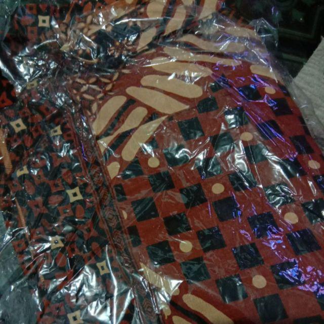 Couple Gamis Mataram Brownies Kombinasi Batik Long Terusan Seragam Pesta Muslim