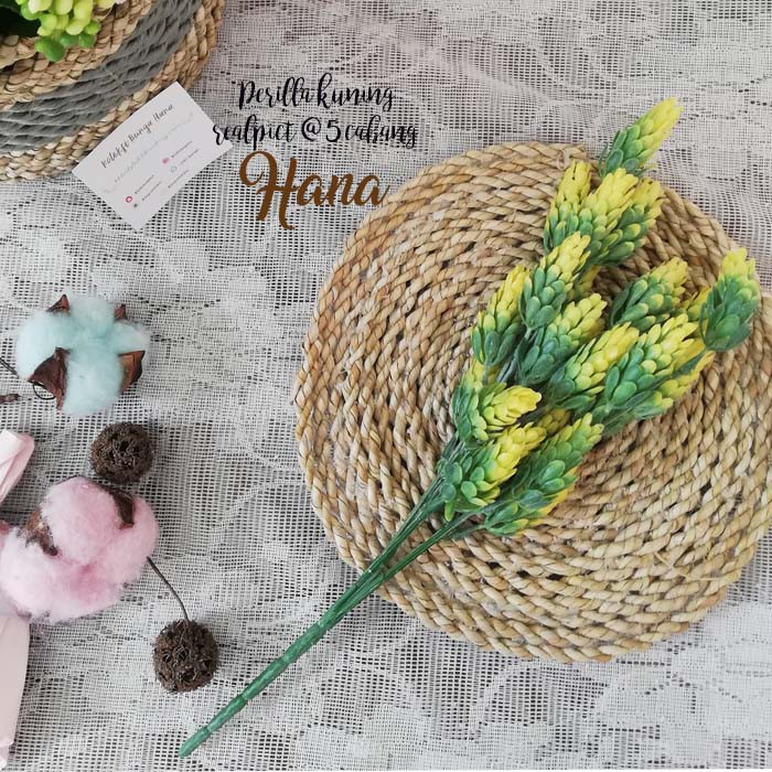 Bunga plastik dekorasi/rumput plastik banan ringbox/ daun plastik-4