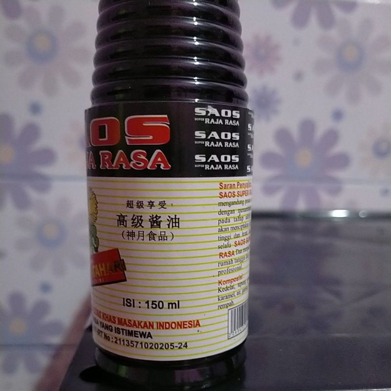 per botol saos super raja rasa cap bunga matahari 150ml.