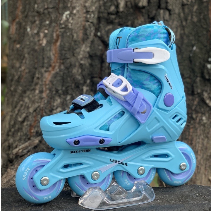 Sepatu Roda Anak Inline Skate Anak Lescaul Blue Bukan Cougar atau Lynx