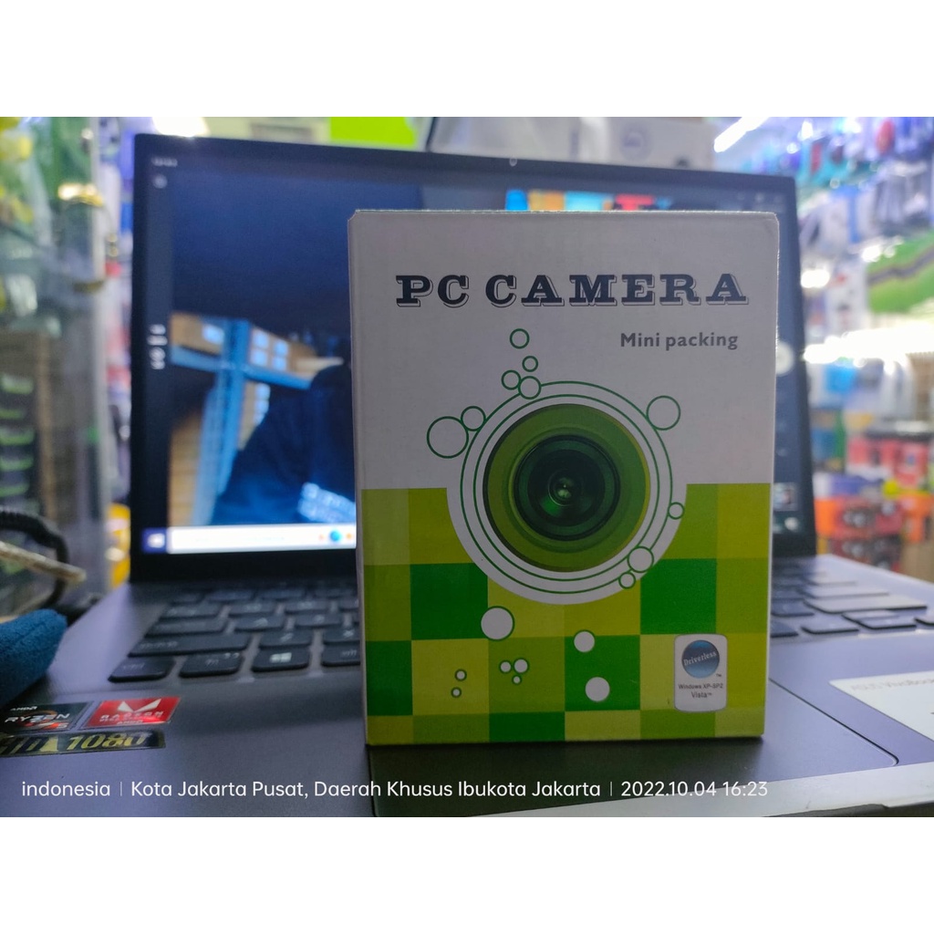 Kamera Webcam USB dengan Microphone untuk PC / Komputer orange hitam
