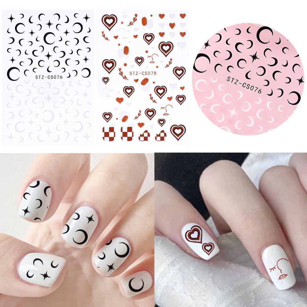 Solighter Stiker Kuku 3D Tren Fashion DIY Dekorasi Nail Art Api Api