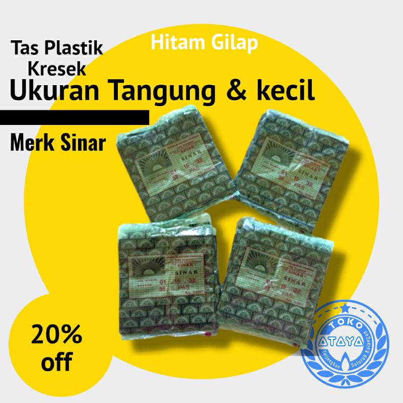 

36 lmbr Tas Kresek / Tas Plastik Merek Sinar K 15x32