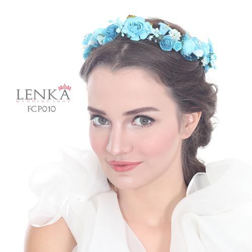 LENKA Aksesoris Pengantin Flower Crown Pesta Bridesmaid Hiasan Rambut Bando FCP010