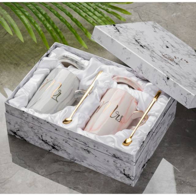 Gelas Couple Marble Mug