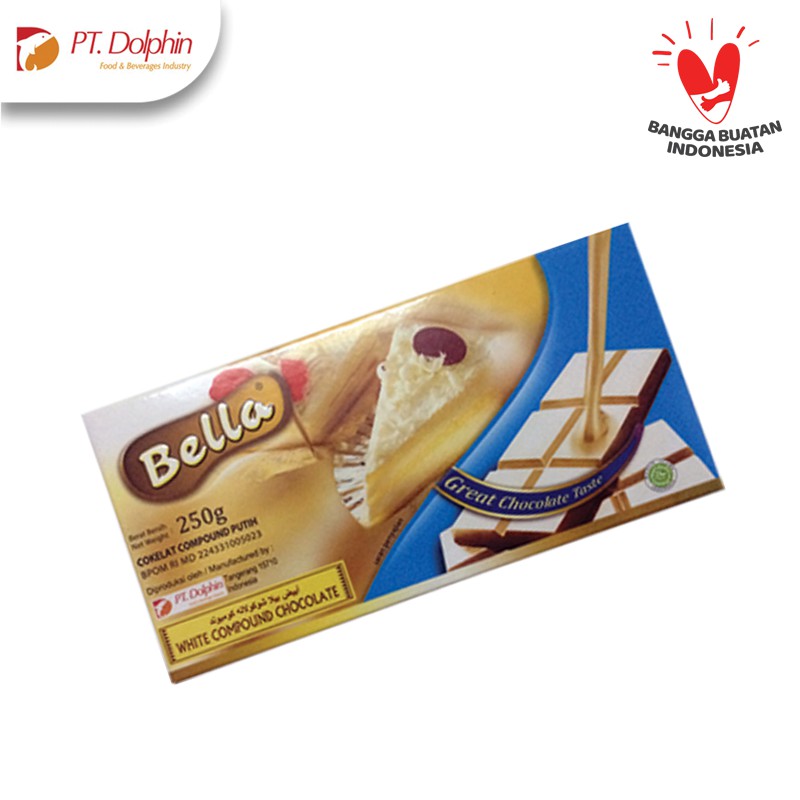 BELLA COMPOUND WHITE (Cokelat Putih Compound) 250gram