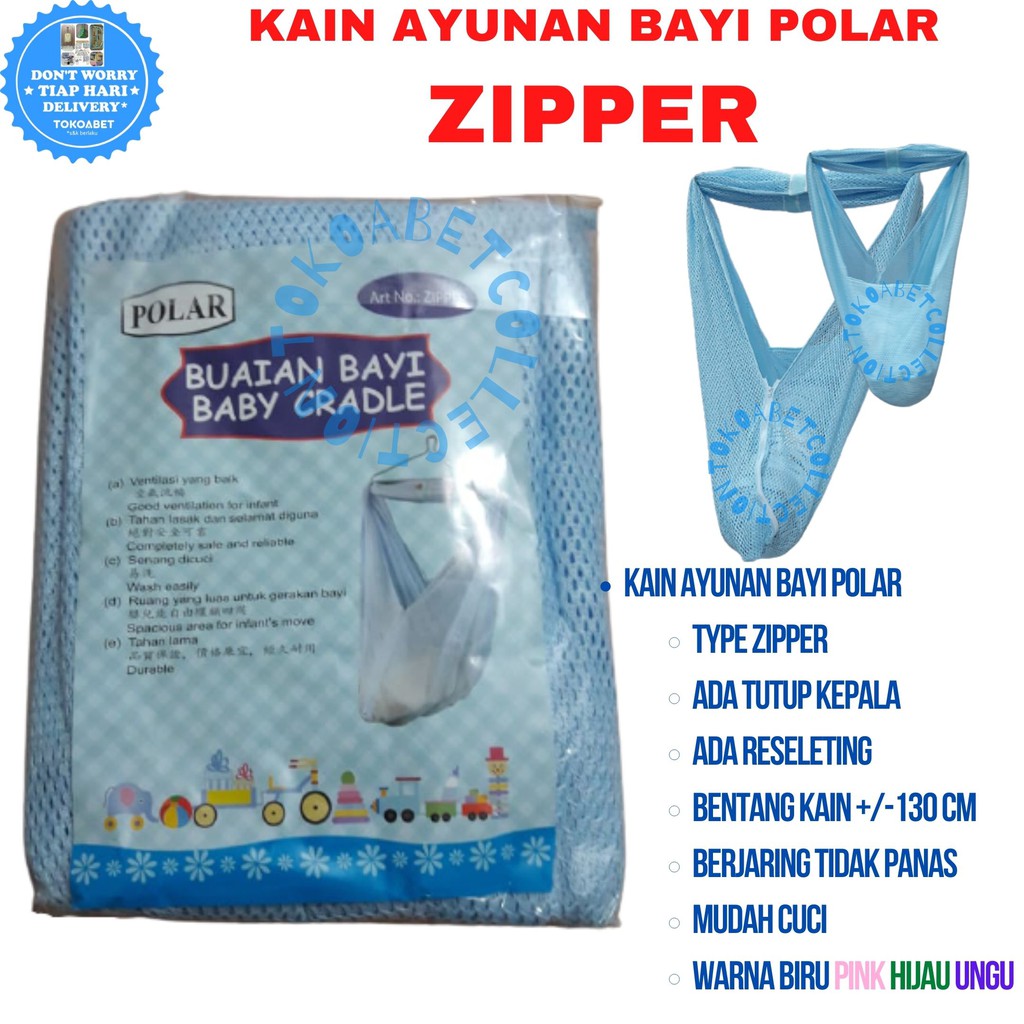 PAKET MANUAL Ayunan Bayi POLAR Kain ZIPPER Per Pegas VARIASI Hanger Perlengkapan Tidur Bayi TOKOABET