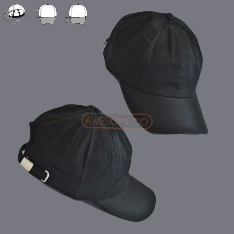 Topi Baseball Polos Hitam Cakop Topi Pria Distro