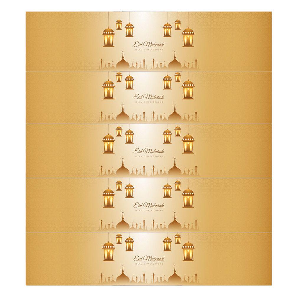 R-flower 20pcs Eid Mubarak Festival Decor Muslim Stiker Hias Perekat Islami