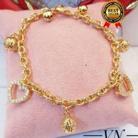 gelang xuping lapis emas 24k model love 4477