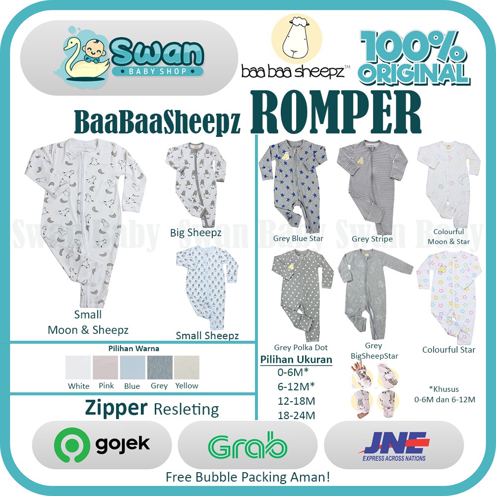 Baabaasheepz Romper / Baa Baa Romper Short Sleeve - Pendek Part 7