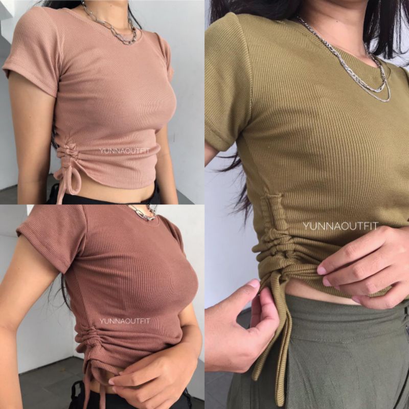 BAJU KERUT SAMPING TOP RIB SERUT BAJU CHIKA RIB PREMIUM