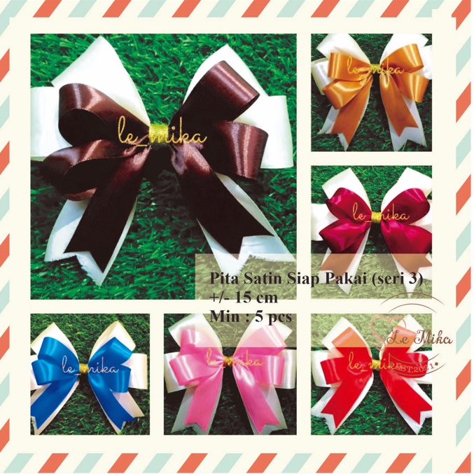 

Pita kado, pita hampers, pita parcel, pita souvenir pita hias, pita jadi siap pakai (seri 3)