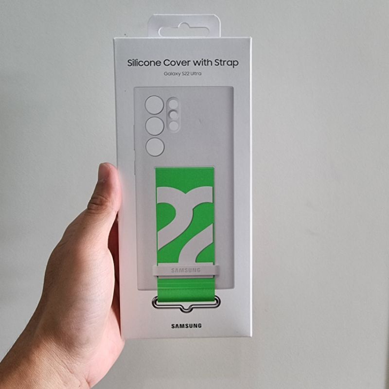 Samsung Galaxy S22 Ultra Silicone Cover With Strap Case Original