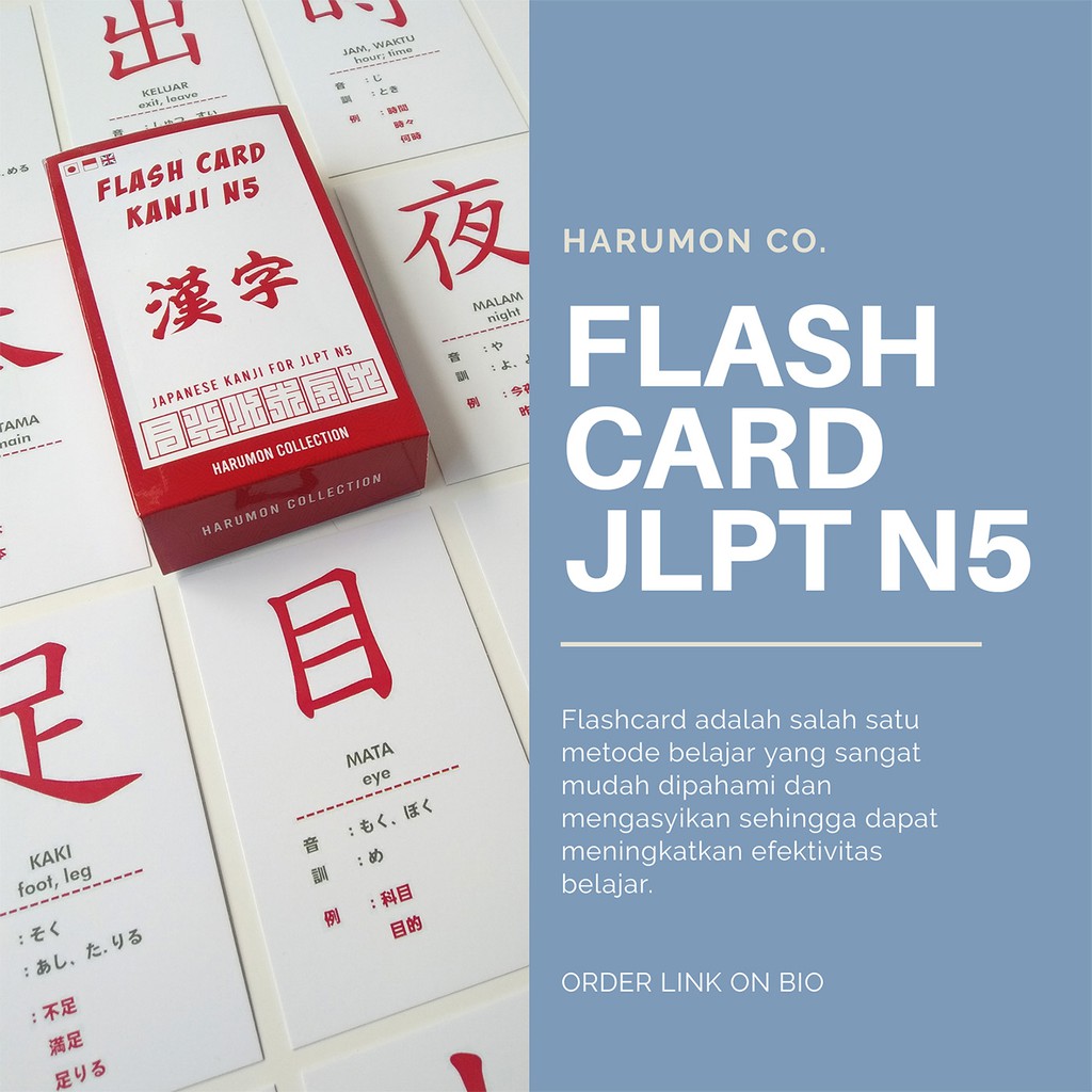 Jual Flash Card Kanji JLPT N5 Bahasa Jepang | Shopee Indonesia