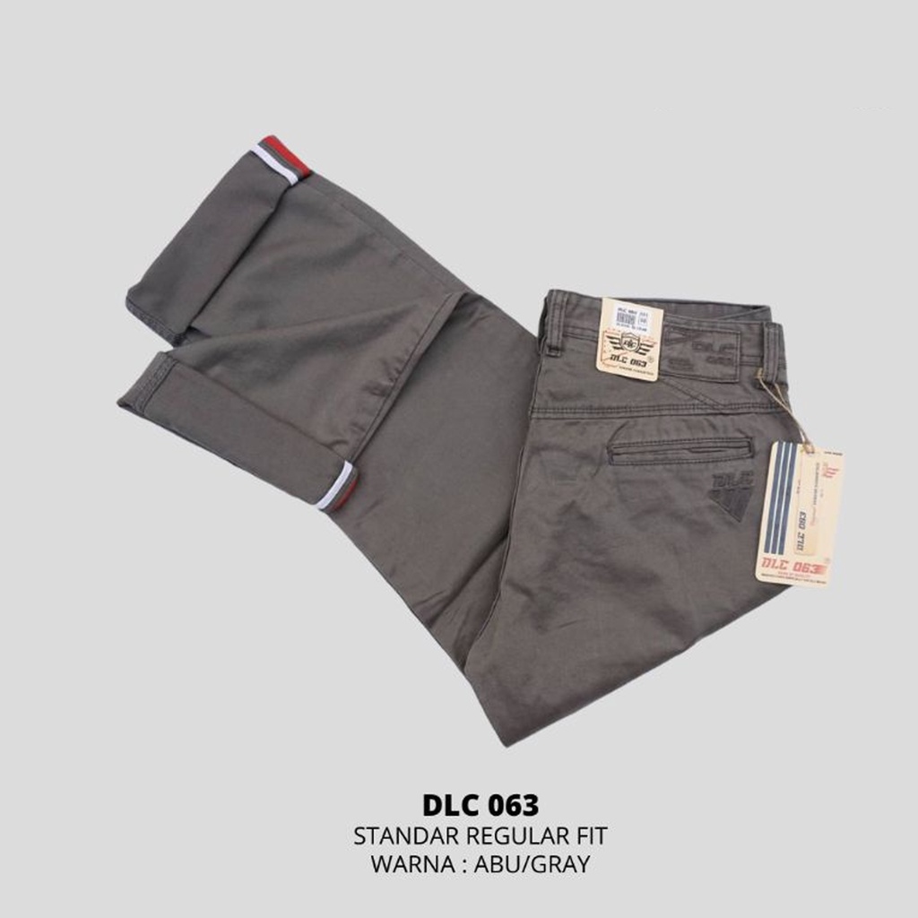 DLC063 ORIGINAL - Celana Kanvas Chino Panjang pria Reguler standar basic non street