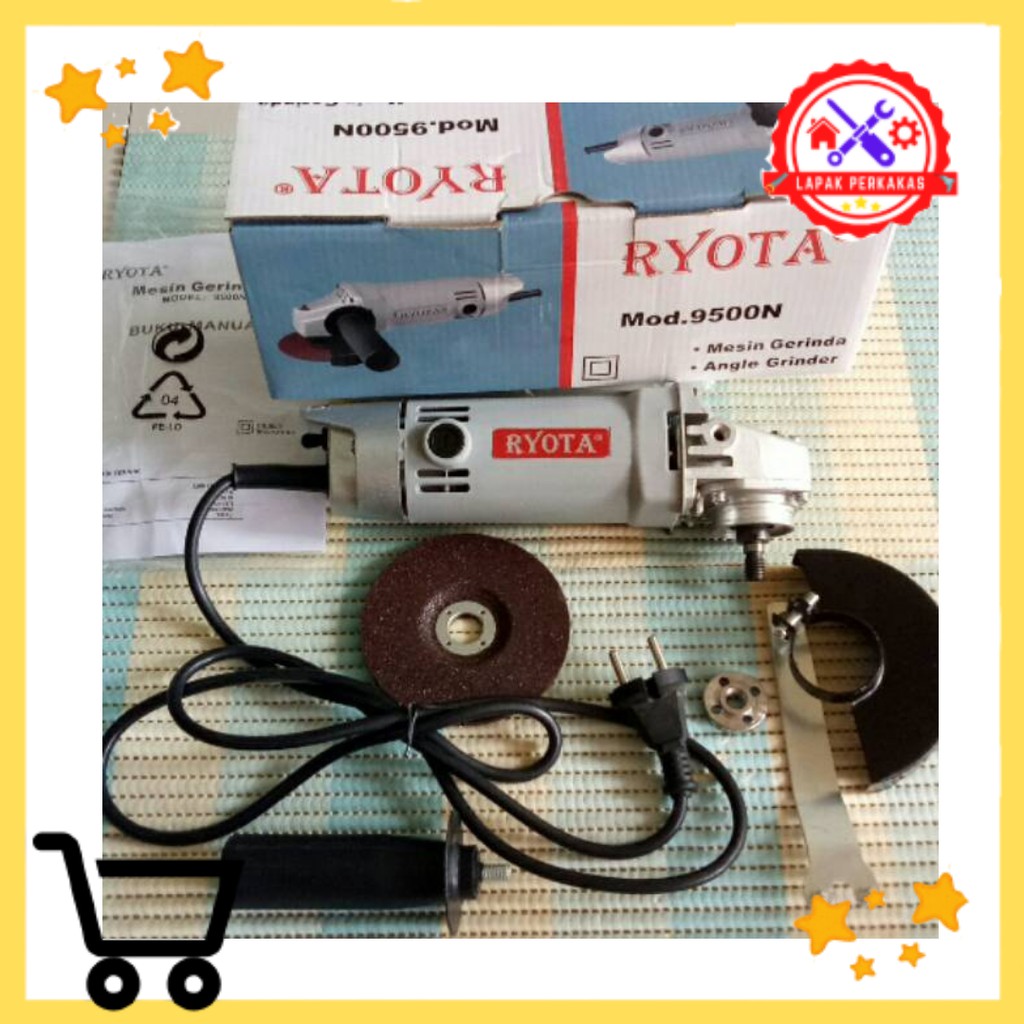 Mesin gerinda tangan RYOTA 9500N / Angle grinder RYOTA 9500 N