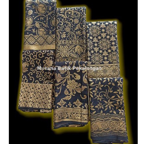 kain Prada gold batik hitam emas Pekalongan CF
