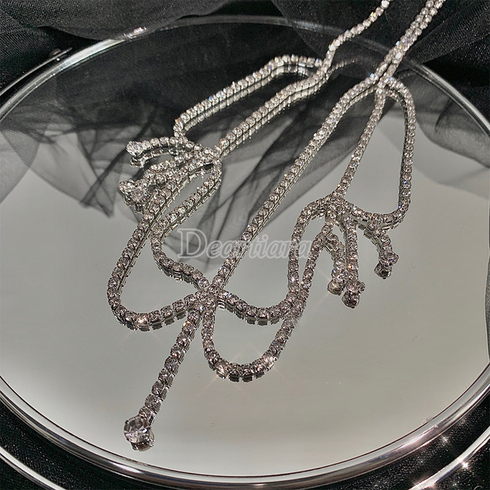 Fashion Design Rhinestone Tassel Hair Accessories Bridal Headdress