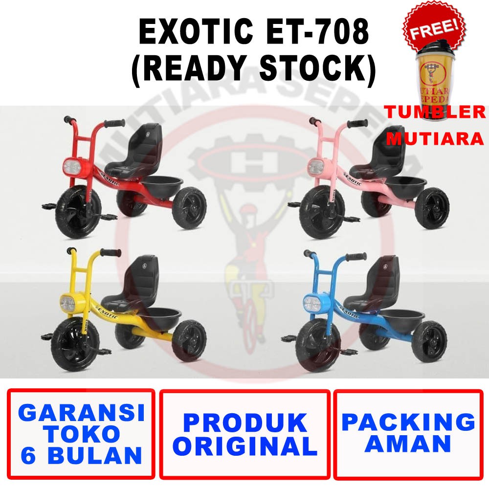 Jual Sepeda Roda Tiga Exotic Et Shopee Indonesia