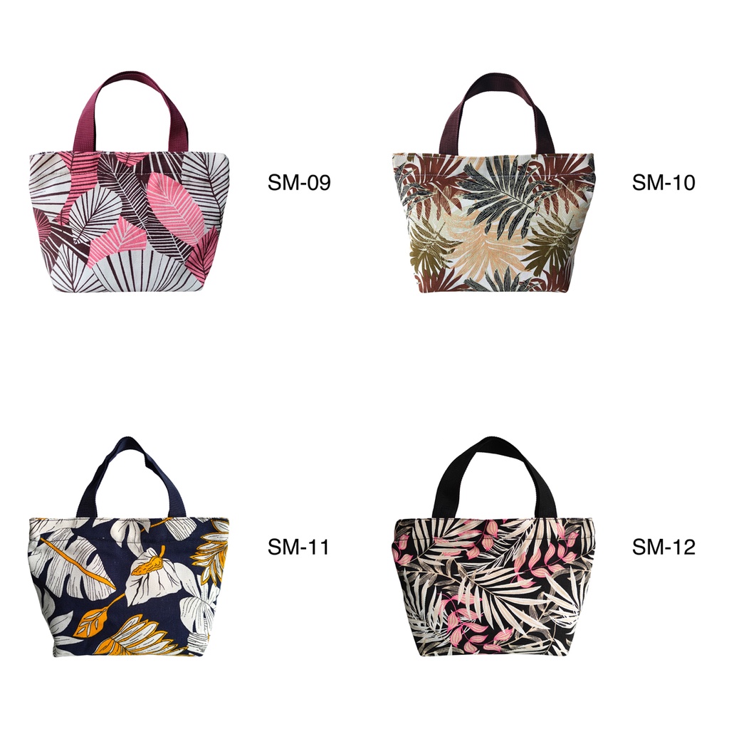 Tas Kanvas Mukena Tas Make Up 26x19x8cm Motif SM-09 Sampai SM-12