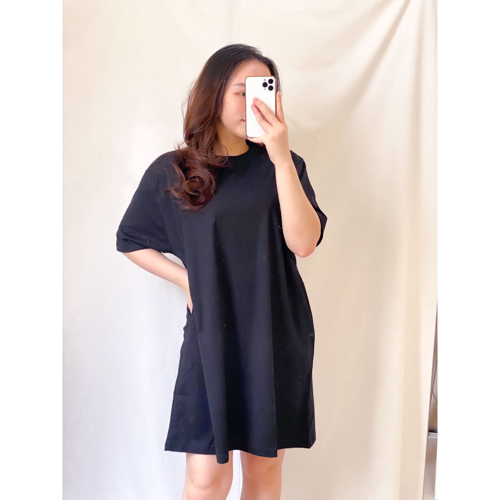 Midi Dress Jumbo Oversize Shirt Dress Polos Dress Bigsize Dress Pocket