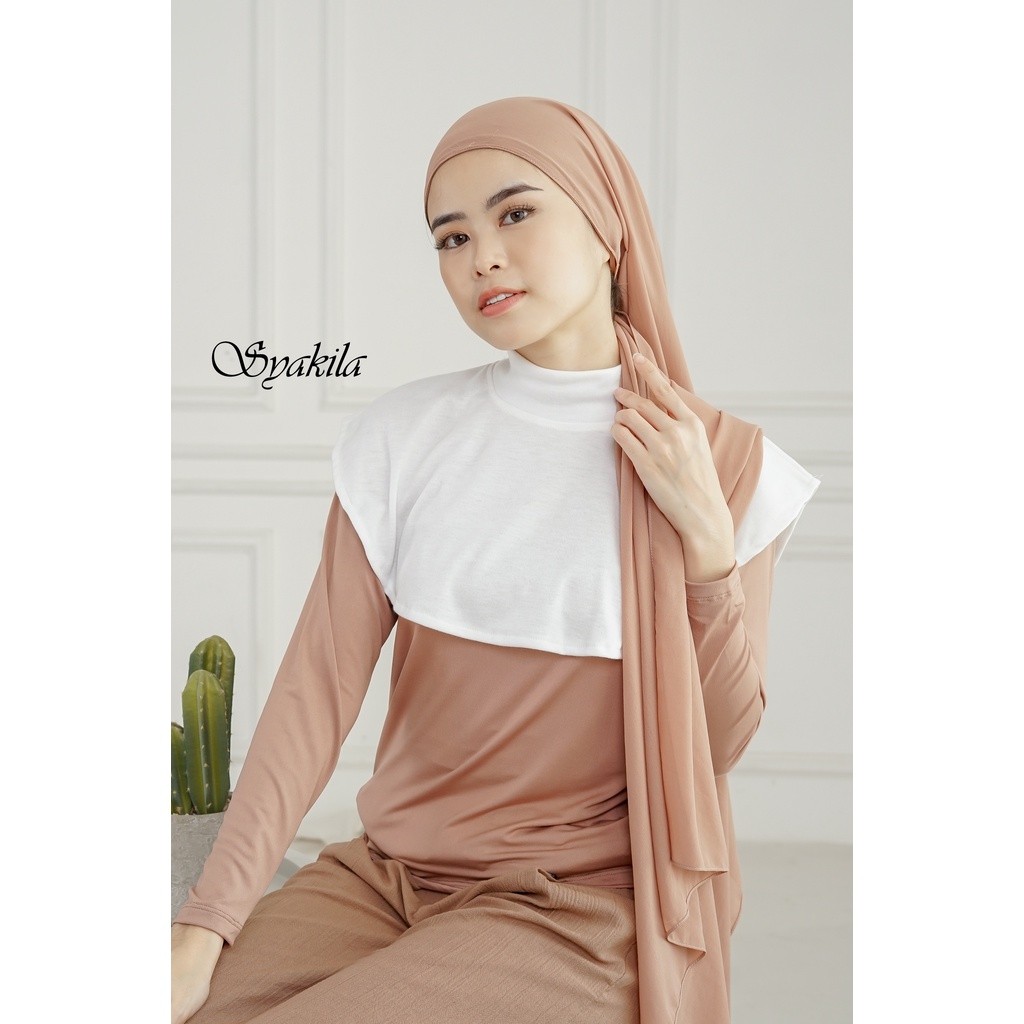 Syakila-Manset Leher// Inner Dada// Manset Leher Wanita Muslim// Spandek stretch Knit