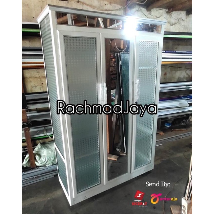 ] lemari pakaian aluminium 3 pintu