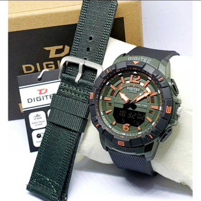 Digitec 2130 original bonus tali jam tangan pria Digitec DA 2130 DG 2130