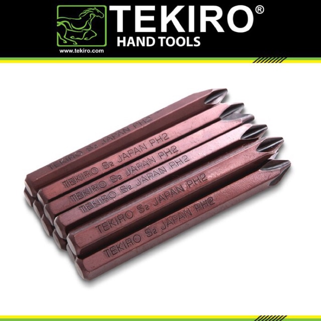 Tekiro Mata Obeng Ketok Tajam dan Tumpul dan Min Ph2 Ph3 Kasar dan Halus minus dan plus 80 mm
