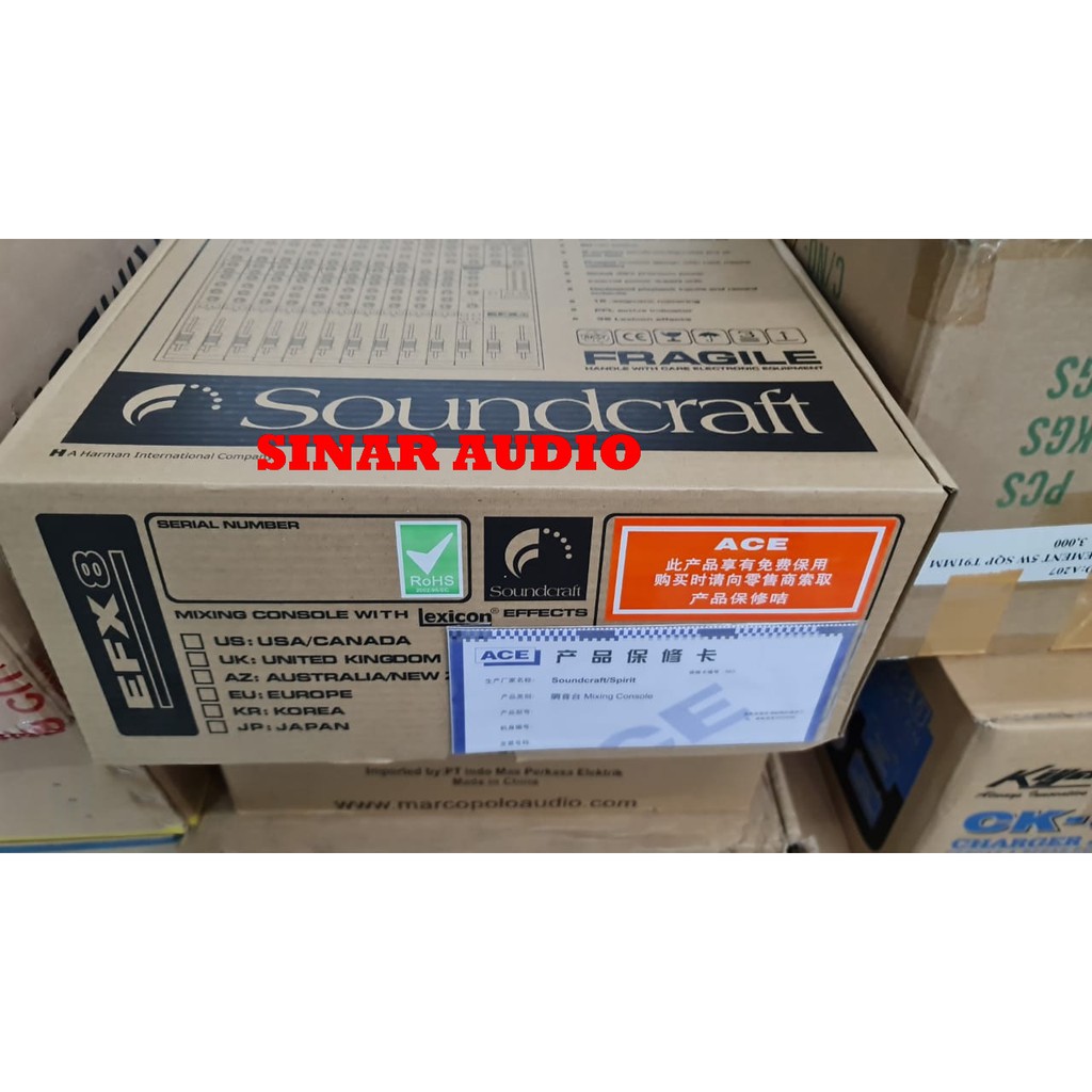 Mixer Audio SoundCraft EFX8 - EFX 8 Soundcraft 8 channel GRADE A Persis ORIGINAL