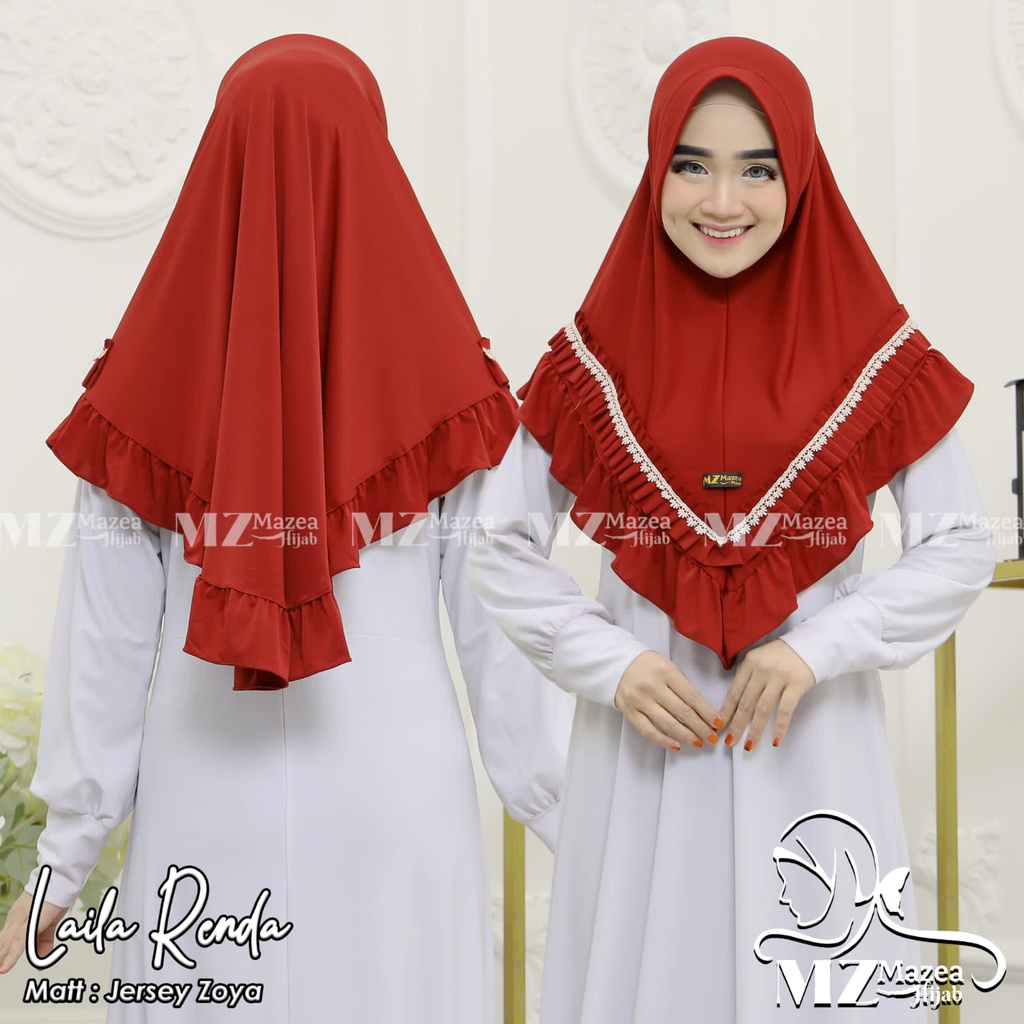 Jilbab Jersey Layla Renda Mazea Hijab muslimah