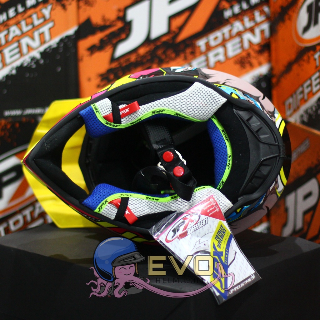 HELM JPX CROSS_FOX1 SERI X27 - SUPER BLACK + GOOGLE SNAIL (ONGKIR 2 KG) HELM JPX TERBARU