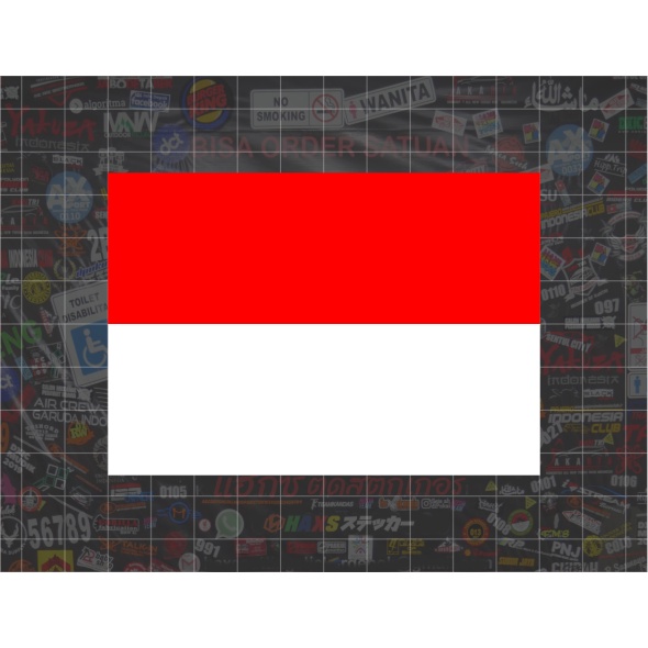 Cutting Sticker Bendera Indonesia Merah Putih Ukuran 10 Cm Untuk Motor Mobil