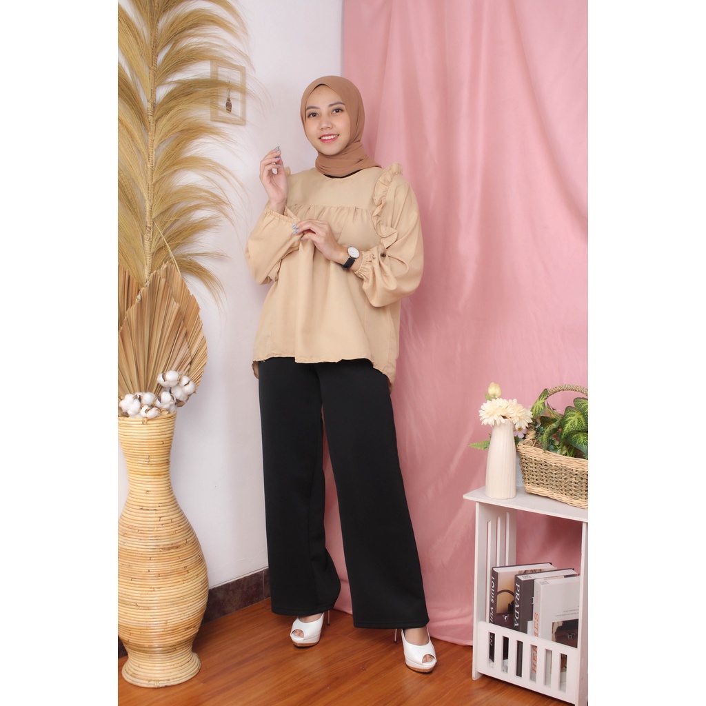 BEFAST - ZRX OOTD Wanita Blouse KETTY / Biany Blouse / Blouse Wanita / Atasan Lengan Panjang / Blouse Casual Wanita / Fashion Wanita Modis / Outfit Wanita kerja
