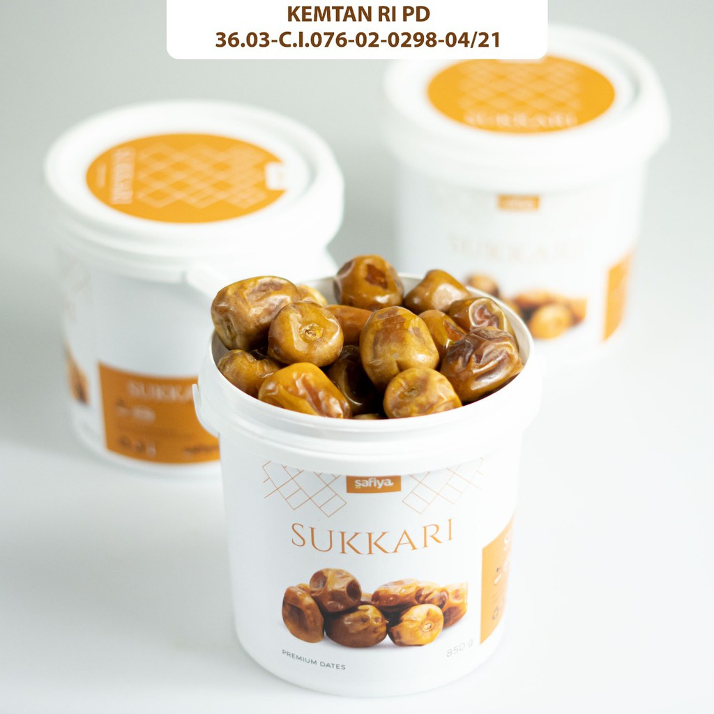 

Kurma Sukari / Sukari Ember Al- Qassim 850gr / Kemasan Ember Premium Safiya / Kurma Safiya Premium