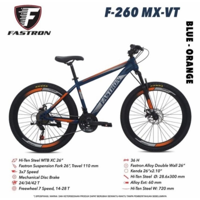 sepeda gunung fastron F 260 MX VT 26 inch