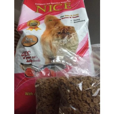 Makanan Kucing NICE Cat Food Repack 1kg 1 Kg Pakan Kering Dry Cat Food Catfood Murah