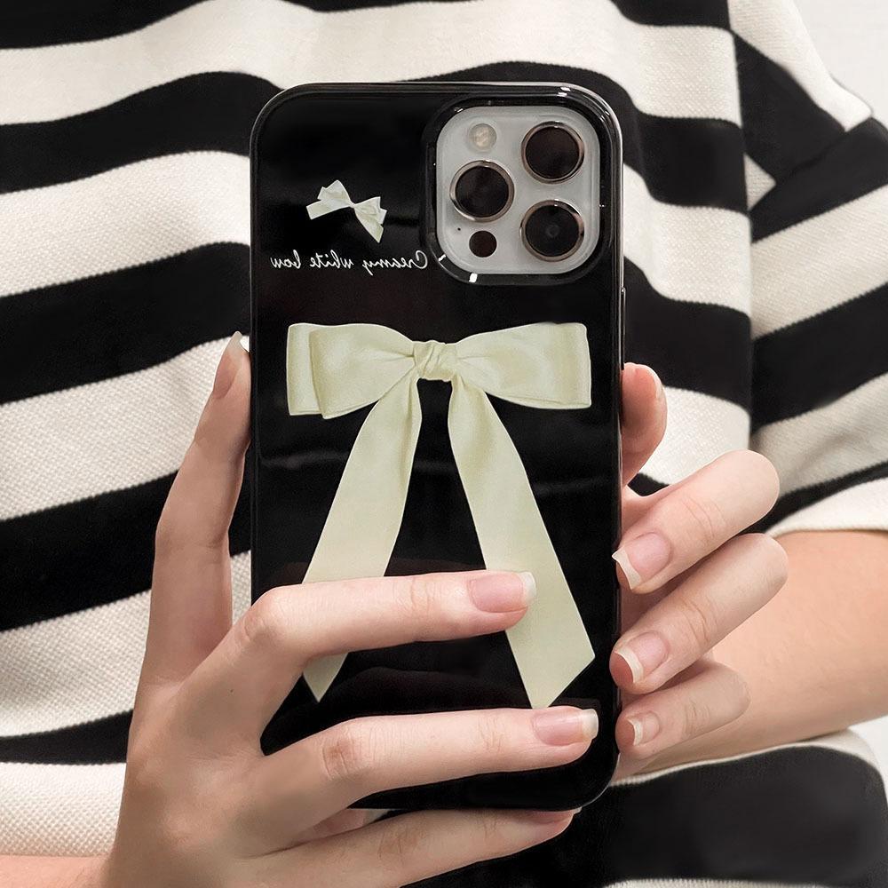 Soft Case Silikon Glossy Warna Hitam Anti Kotor Shockproof Cover Proteksi Kamera Iphone