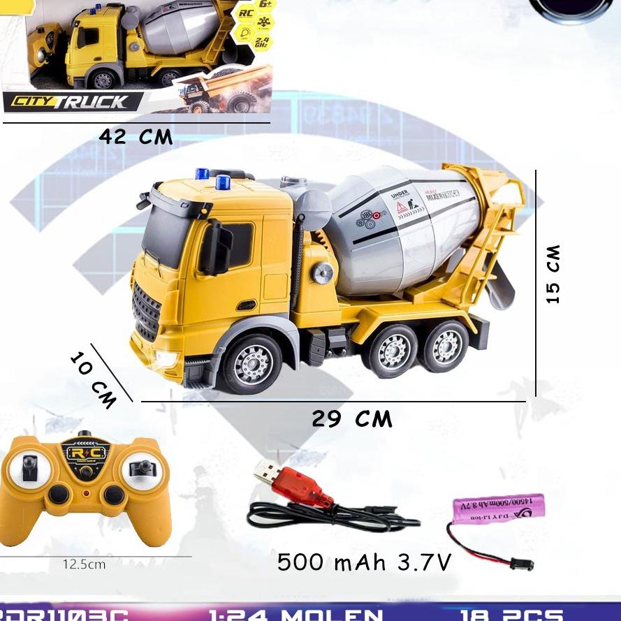 SALE✅MURAH RDR1103 RDR1104 RC Crane Fuso Dam  Dump Truk Truck Mobil Molen Semen Mobil Remote Control