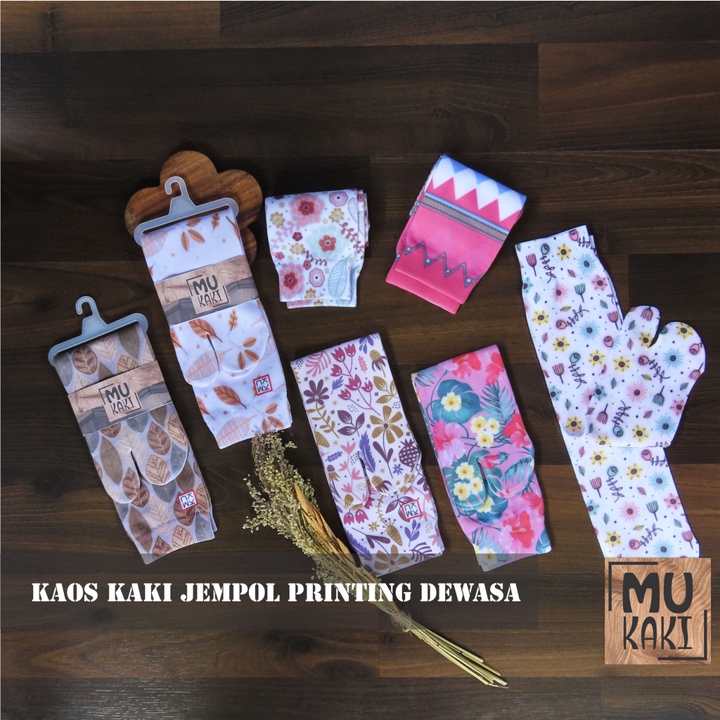 Kaos Kaki Jempol Motif Printing Dewasa Mukaki Murah J