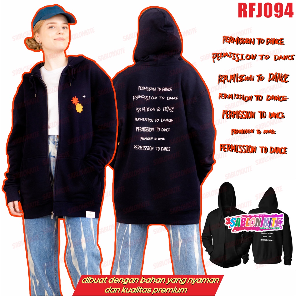 MURAH!!! JAKET SWEATER HOODIE ZIPPER PERMISSION TO DANCE RFJ094 LAS VEGAS