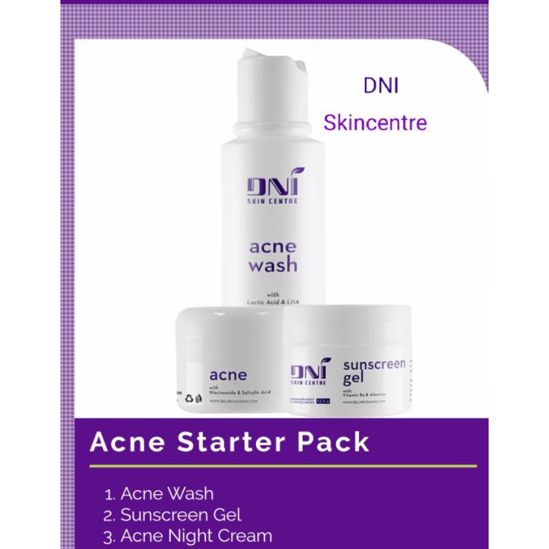 Acne Starter pack DNI/paket jerawat wanita/skincare BPOM