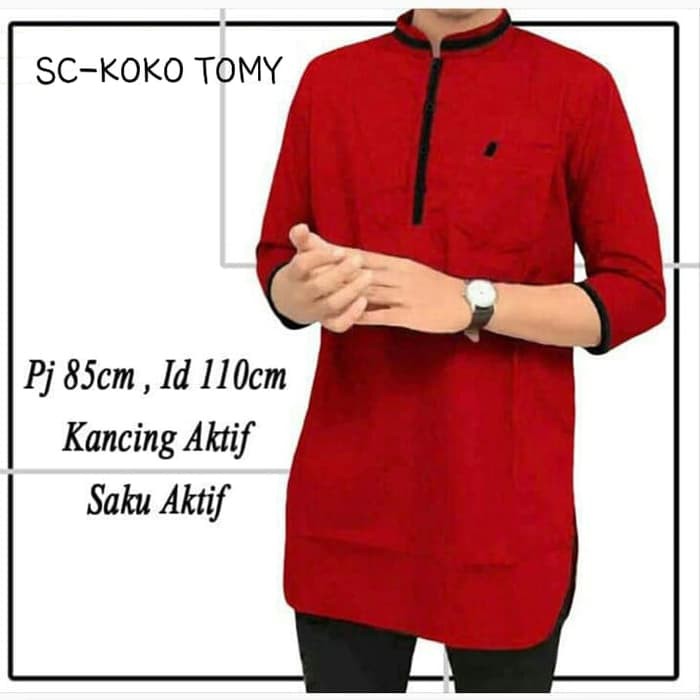 [KOKO TOMY SC] Koko pria katun varian warna