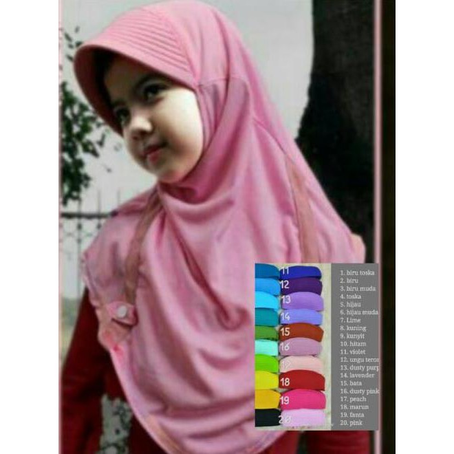 BEST SELLER jilbab  anak  vania  satuan bergo sekolah murah 