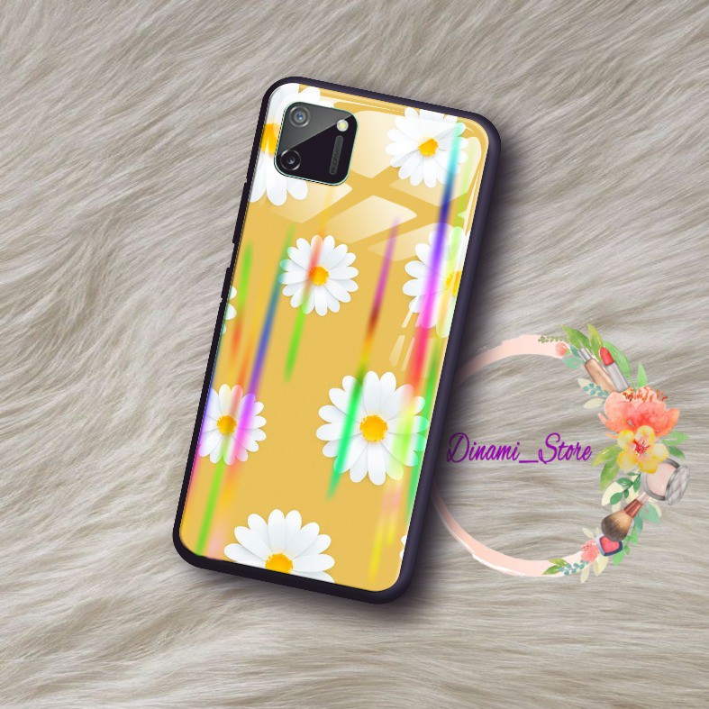 back case glass aurora Flower Realme C1 C2 C3 U1 2 2 Pro 3 Pro 5 5i 5s Pro 6 Pro X Xt C11 C15 DST271