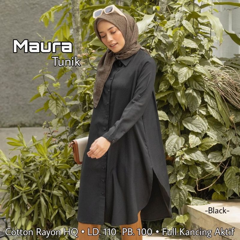 KEMEJA POLOS WANITA MAURA TUNIK ATASAN POLOS BUSUI TUNIK RAYON