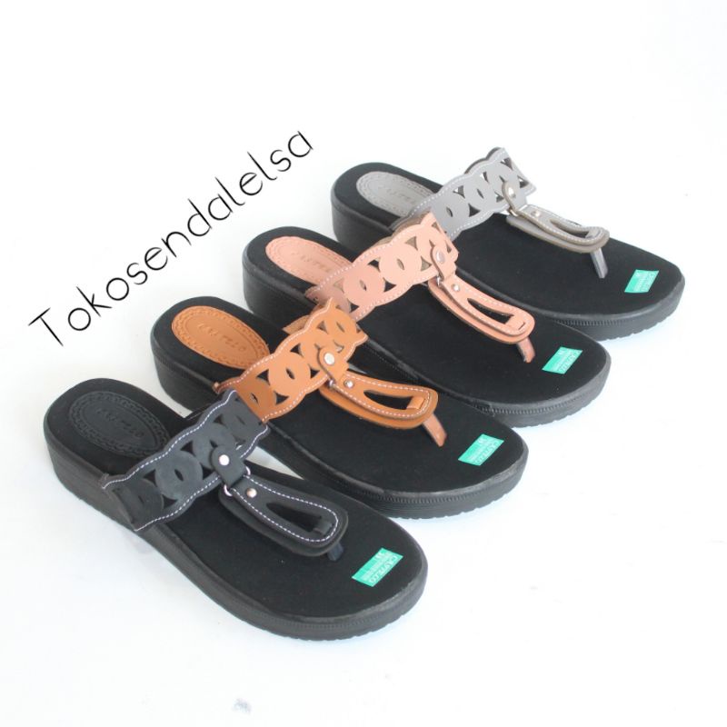 Sandal Jepit Wedges Wanita Murah Sendal Casual Kekinian Cs14