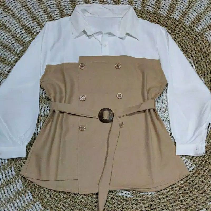 SINTA BLOUS // Kemeja Wanita Motif Ld 100 Bahan Mpscrep-Coksu