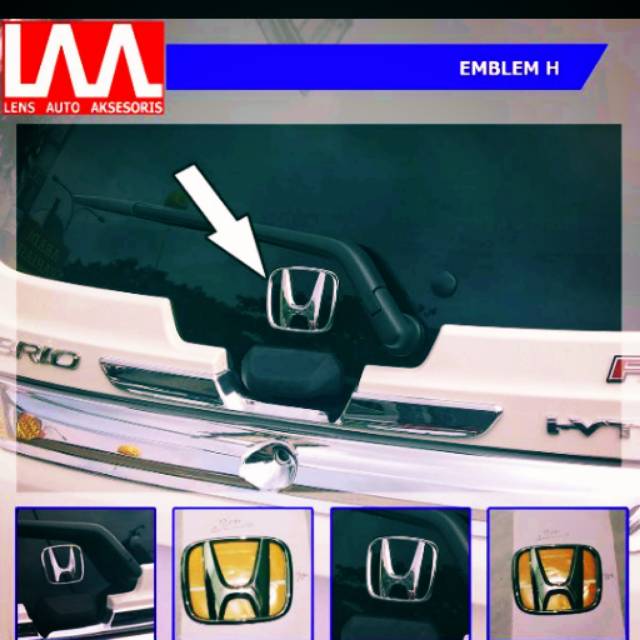 Emblem Honda belakang brio mobilio